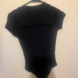 Black cut out body suit